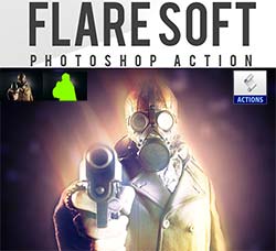 PS动作－柔和的镜头光晕：Flare Soft Action